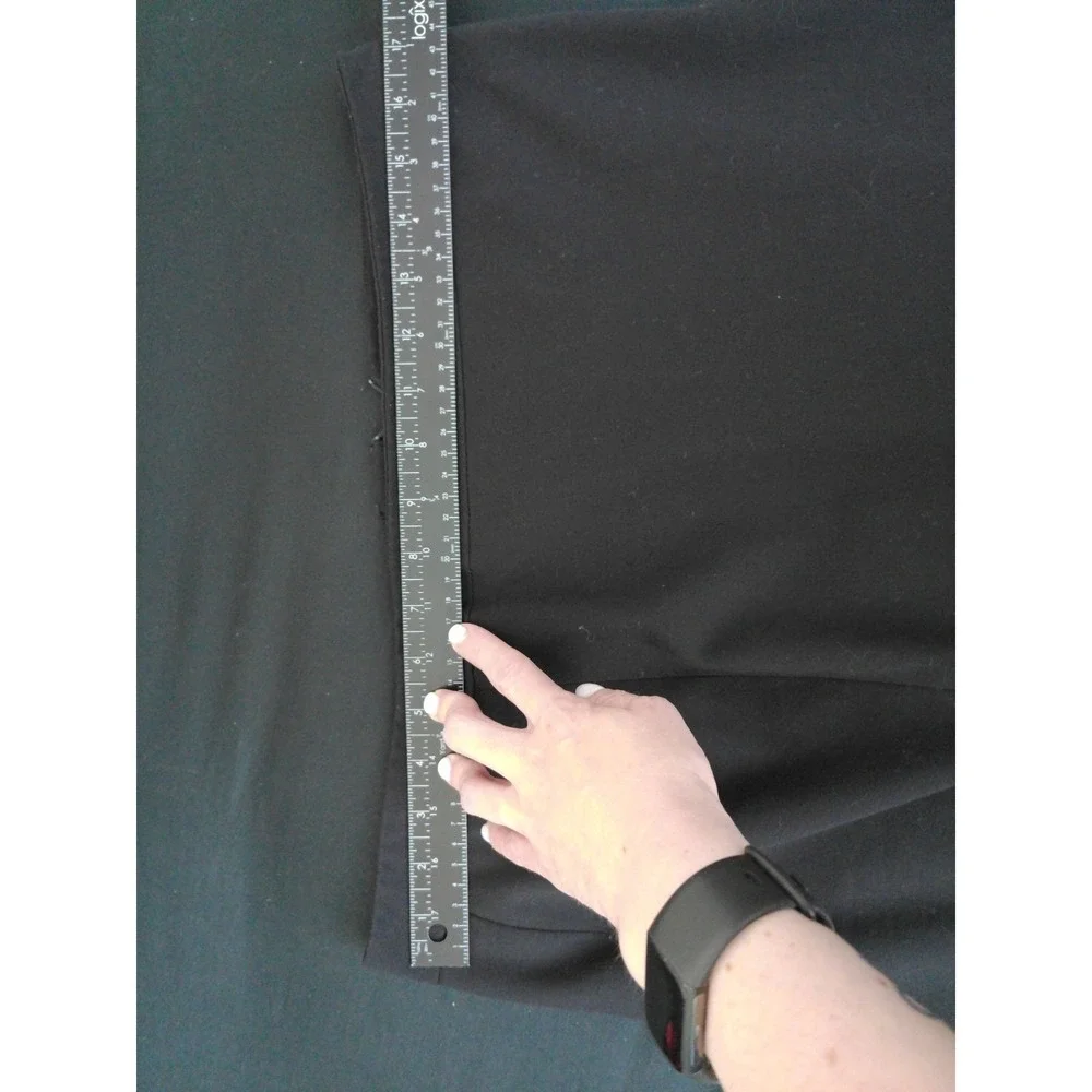 Tahari Skirt Womens Black Size 14 Pencil Pleated Hem Business Career Office